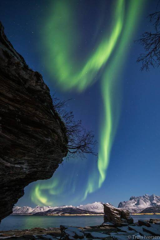 Norvegia aurora boreale, Svensby, fuori Tromsø