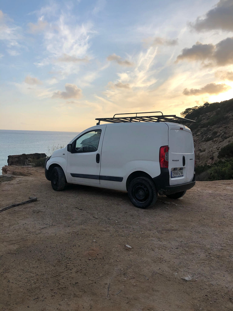 Cala Tarida dal campervan